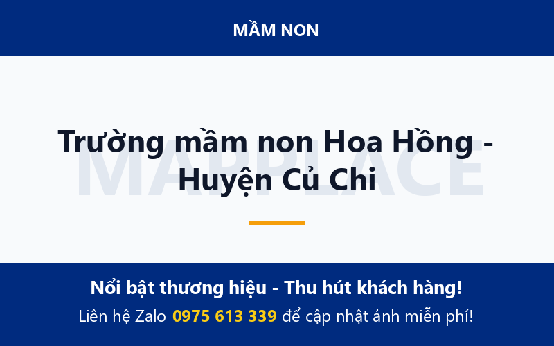 Trường mầm non Hoa Hồng - Huyện Củ Chi
