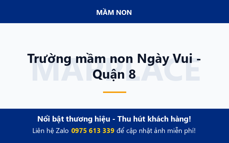 Trường mầm non Ngày Vui - Quận 8