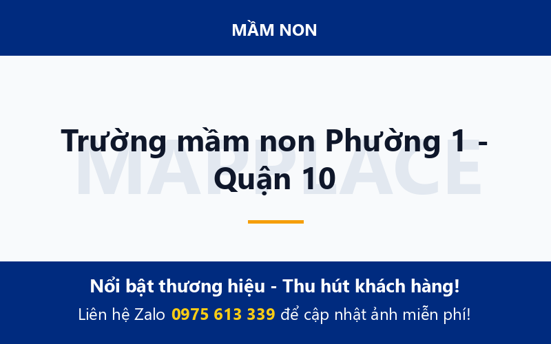 Trường mầm non Phường 1 - Quận 10