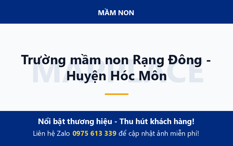 Trường mầm non Rạng Đông - Huyện Hóc Môn