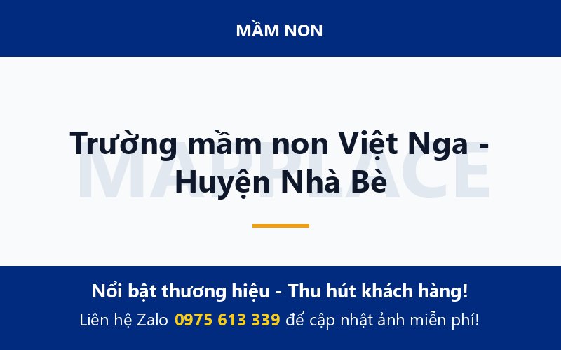 Trường mầm non Việt Nga - Huyện Nhà Bè