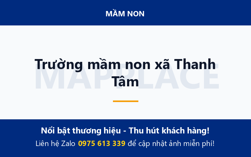 Trường mầm non xã Thanh Tâm
