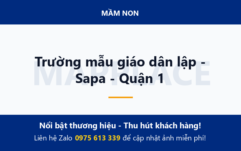 Trường mẫu giáo dân lập - Sapa - Quận 1