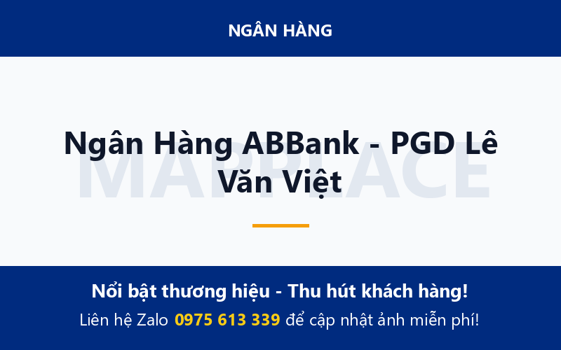 Ngân Hàng ABBank - PGD Lê Văn Việt