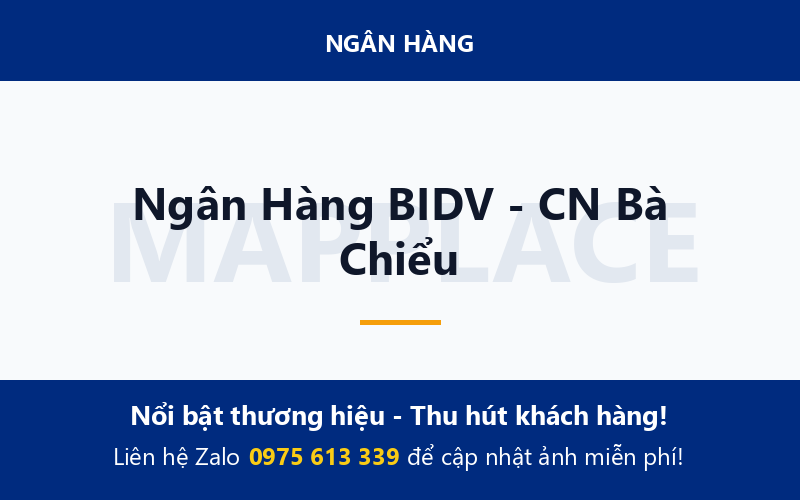 Ngân Hàng BIDV - CN Bà Chiểu
