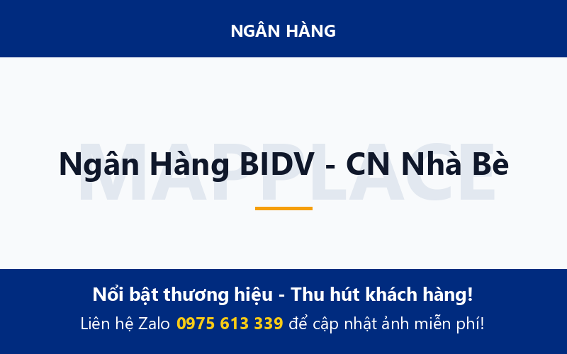 Ngân Hàng BIDV - CN Nhà Bè