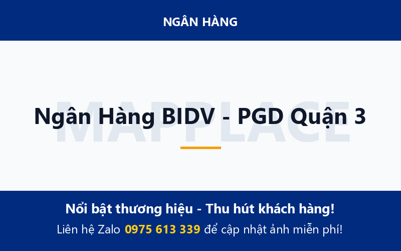 Ngân Hàng BIDV - PGD Quận 3