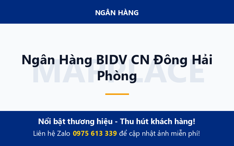Ngân Hàng BIDV CN Đông Hải Phòng