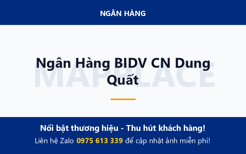 Ngân Hàng BIDV CN Dung Quất