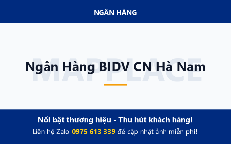 Ngân Hàng BIDV CN Hà Nam