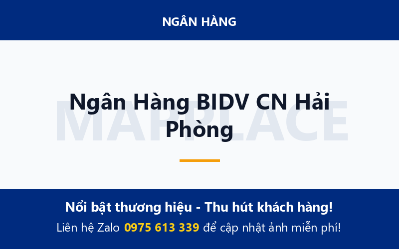 Ngân Hàng BIDV CN Hải Phòng