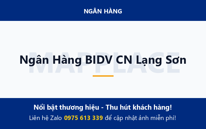 Ngân Hàng BIDV CN Lạng Sơn