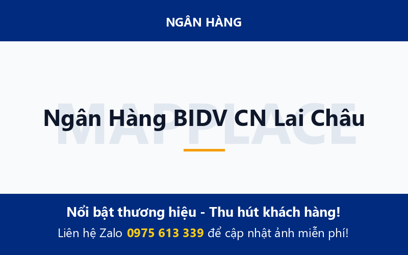 Ngân Hàng BIDV CN Lai Châu