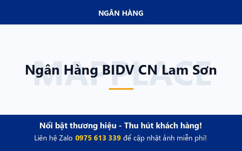 Ngân Hàng BIDV CN Lam Sơn