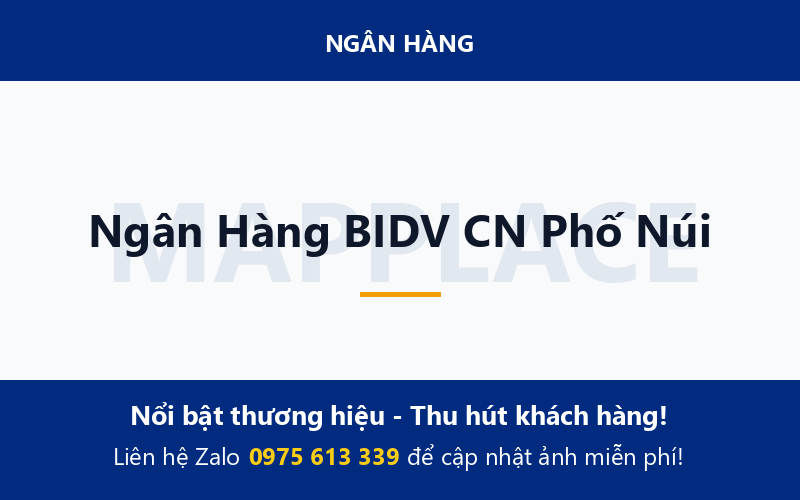 Ngân Hàng BIDV CN Phố Núi