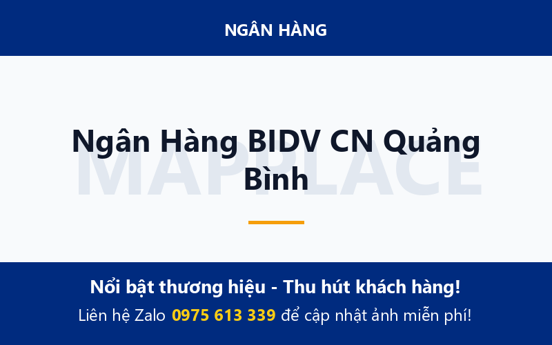 Ngân Hàng BIDV CN Quảng Bình
