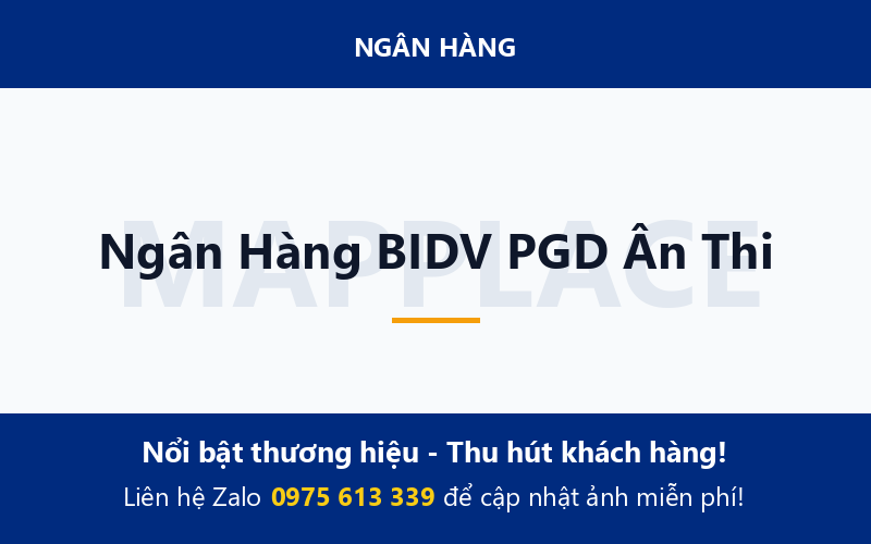 Ngân Hàng BIDV PGD Ân Thi