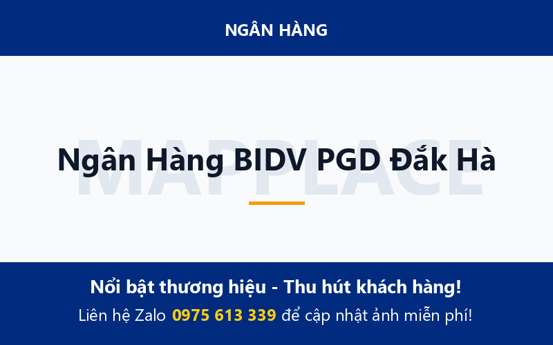 Ngân Hàng BIDV PGD Đắk Hà