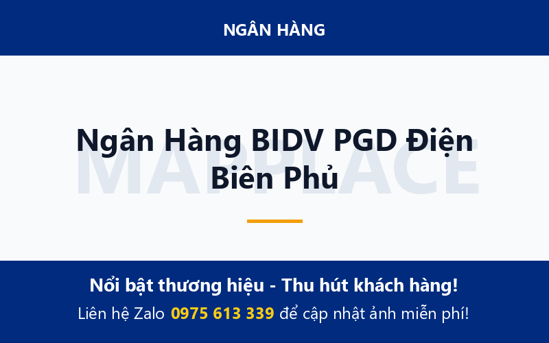 Ngân Hàng BIDV PGD Điện Biên Phủ