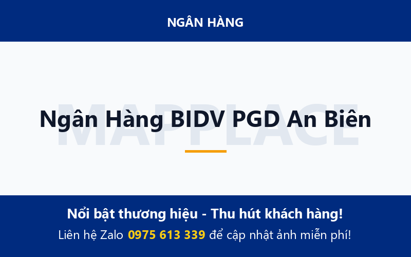 Ngân Hàng BIDV PGD An Biên
