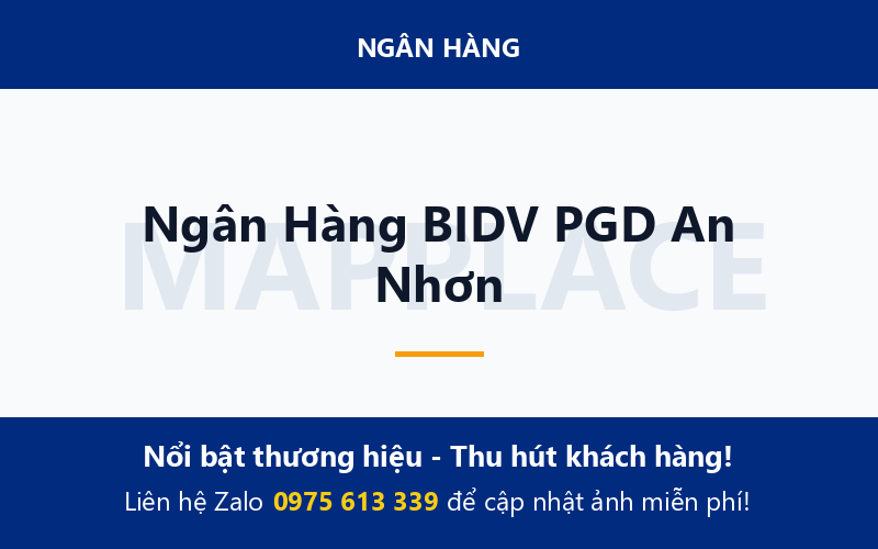 Ngân Hàng BIDV PGD An Nhơn