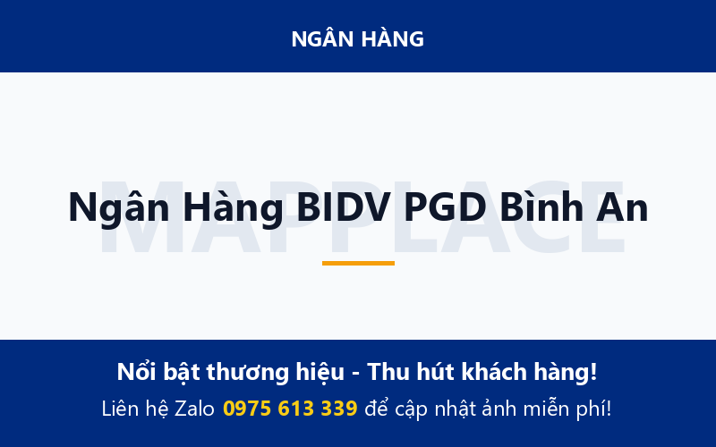Ngân Hàng BIDV PGD Bình An