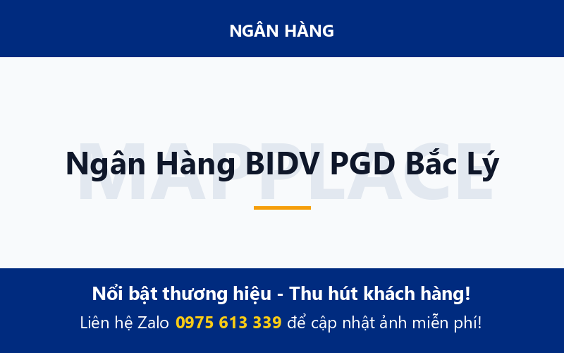 Ngân Hàng BIDV PGD Bắc Lý