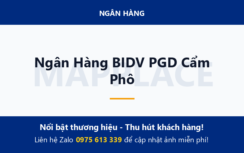 Ngân Hàng BIDV PGD Cẩm Phô