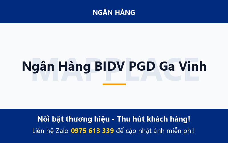 Ngân Hàng BIDV PGD Ga Vinh
