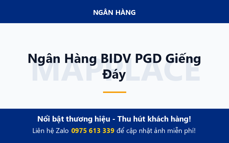 Ngân Hàng BIDV PGD Giếng Đáy