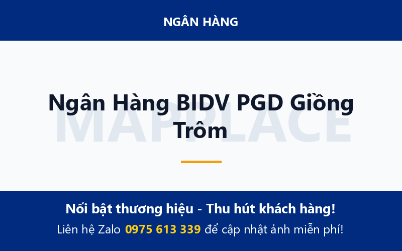Ngân Hàng BIDV PGD Giồng Trôm