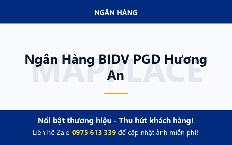 Ngân Hàng BIDV PGD Hương An