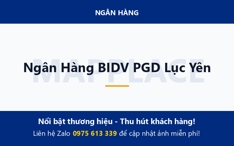 Ngân Hàng BIDV PGD Lục Yên