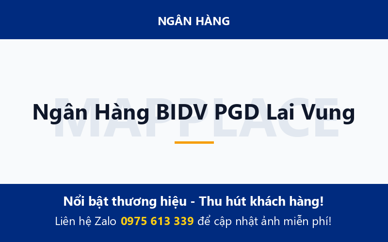 Ngân Hàng BIDV PGD Lai Vung
