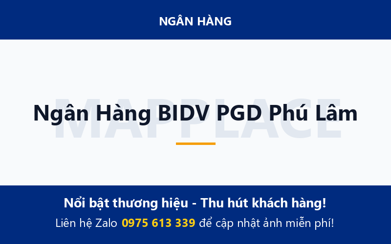 Ngân Hàng BIDV PGD Phú Lâm