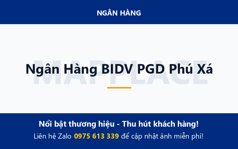 Ngân Hàng BIDV PGD Phú Xá