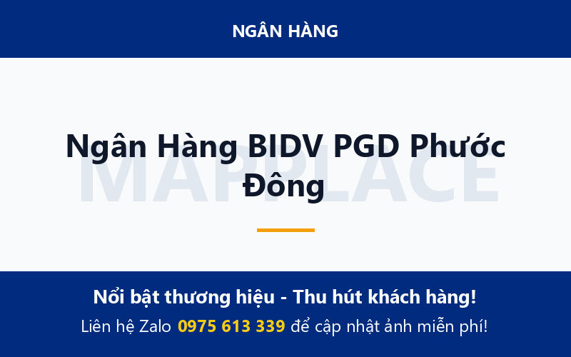 Ngân Hàng BIDV PGD Phước Đông