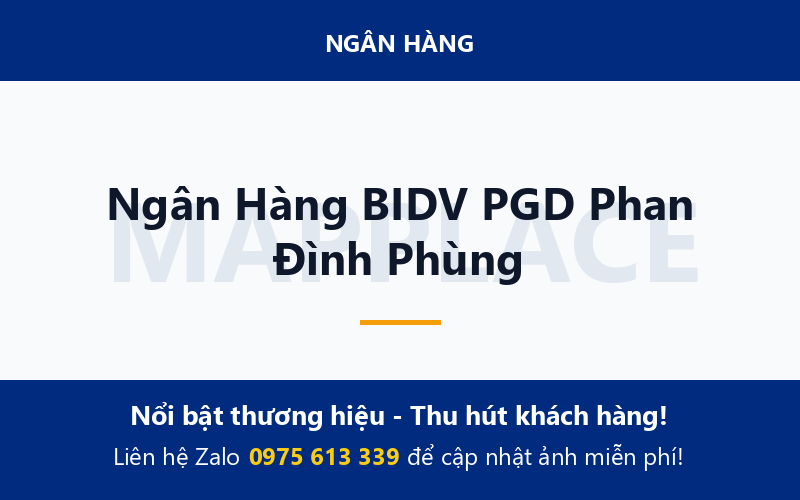 Ngân Hàng BIDV PGD Phan Đình Phùng