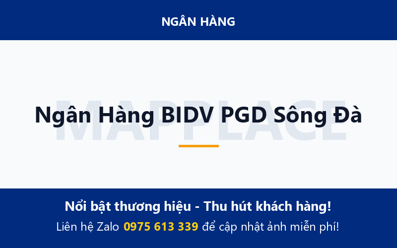 Ngân Hàng BIDV PGD Sông Đà