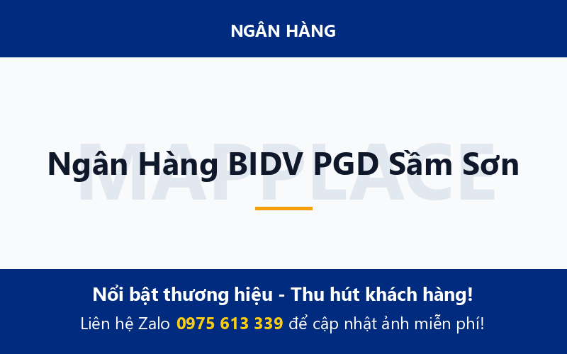 Ngân Hàng BIDV PGD Sầm Sơn