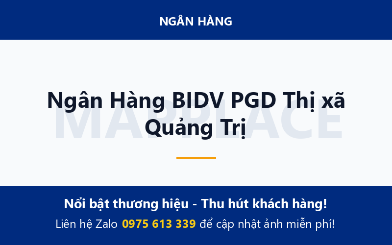 Ngân Hàng BIDV PGD Thị xã Quảng Trị