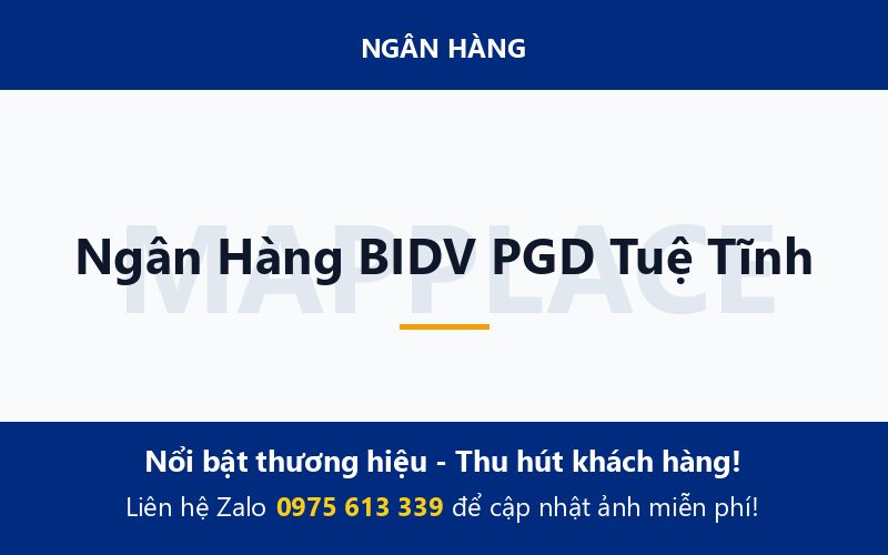 Ngân Hàng BIDV PGD Tuệ Tĩnh