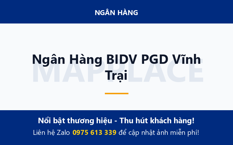 Ngân Hàng BIDV PGD Vĩnh Trại