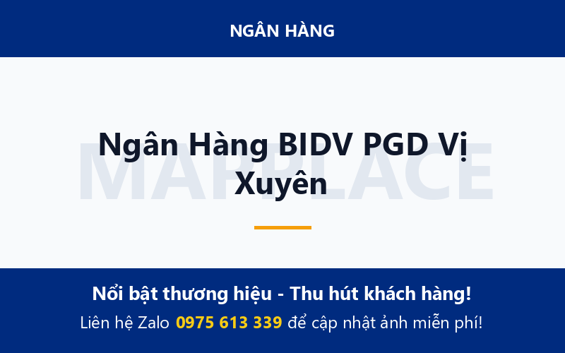 Ngân Hàng BIDV PGD Vị Xuyên