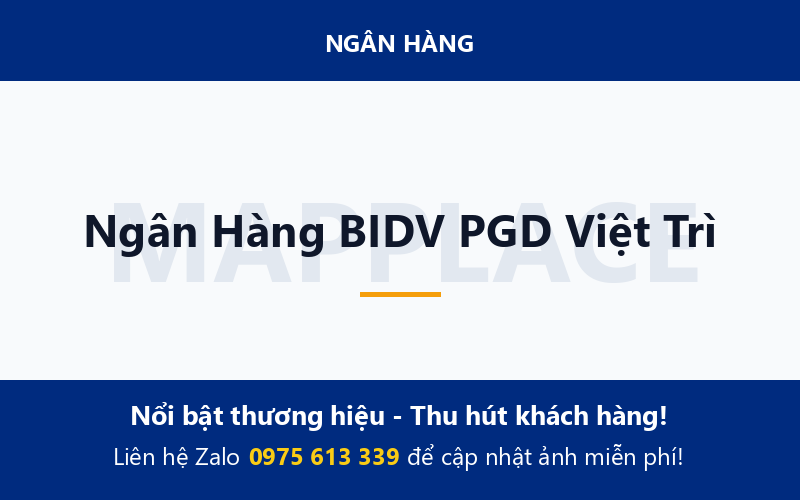 Ngân Hàng BIDV PGD Việt Trì