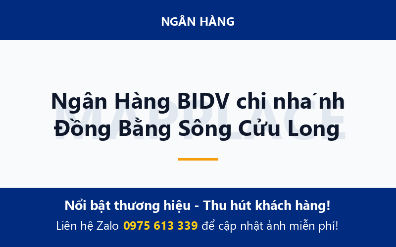 Ngân Hàng BIDV chi nhánh Đồng Bằng Sông Cửu Long