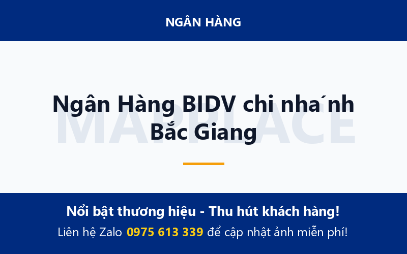 Ngân Hàng BIDV chi nhánh Bắc Giang