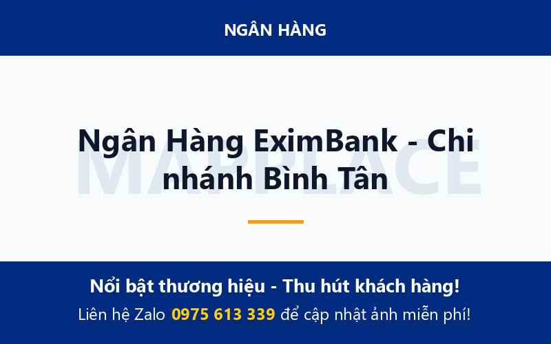 Ngân Hàng EximBank - Chi nhánh Bình Tân