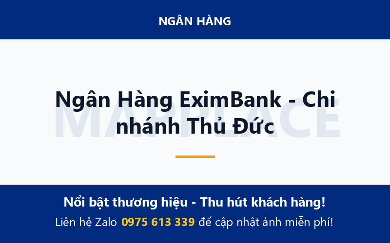 Ngân Hàng EximBank - Chi nhánh Thủ Đức