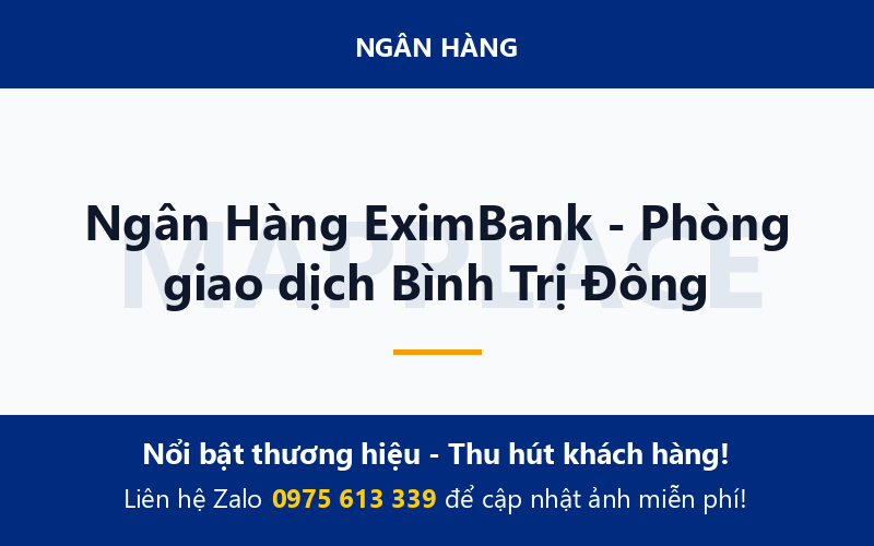 Ngân Hàng EximBank - Phòng giao dịch Bình Trị Đông